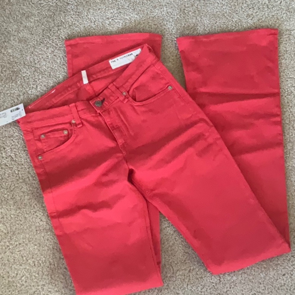 rag & bone Red Flare Pants